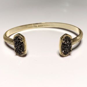 Kendra Scott Elton Gold Cuff with Platinum Drusy